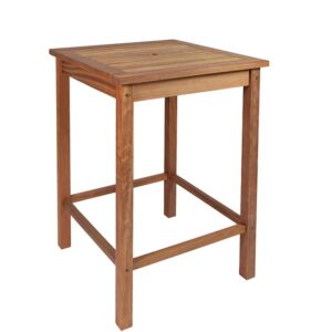 Barolo Poseur Square Table, wooden table for outside